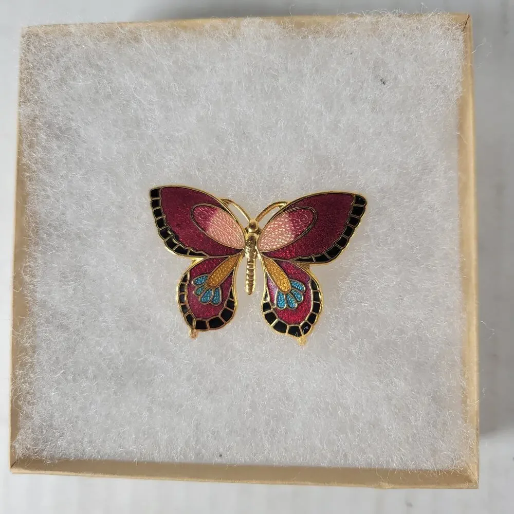 Set of 3 Gold & Silver Tone Butterfly Classic Retro Feminine  Brooches